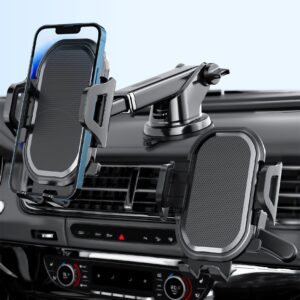 phone holder mount for car [ off-road level & stable hook ] windshield dashboard air vent universal hands-free automobile mounts cell phone holder fit for iphone smartphones