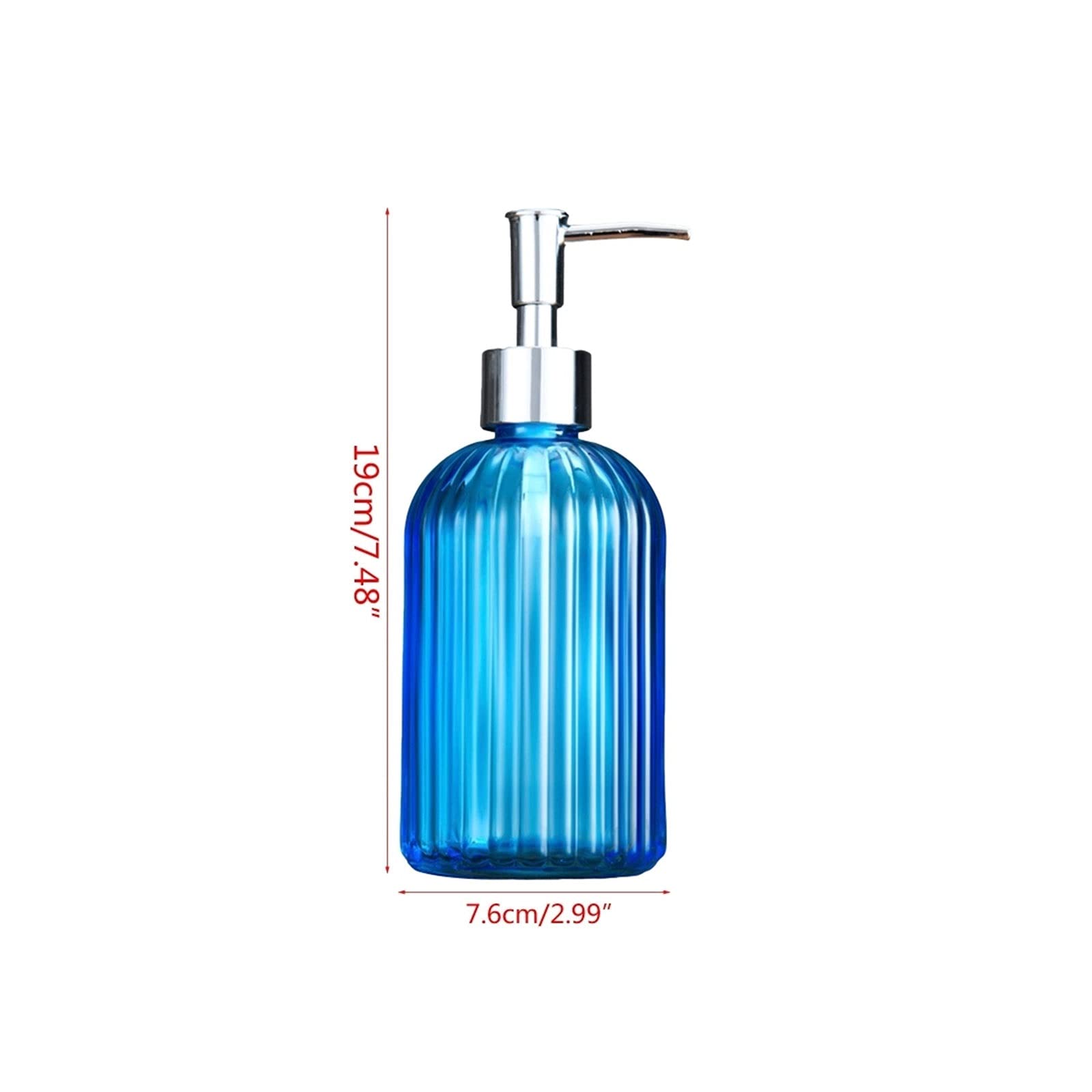 Soap Pump Dispenser 400ml Refillable Glass Soap Dispenser for Bathroom Countertop Kitchen Room，Empty Liquid Soap Dispenser Bottle, Home Hotel Bathroom Accessories Bottles Dispenser (Color : L)