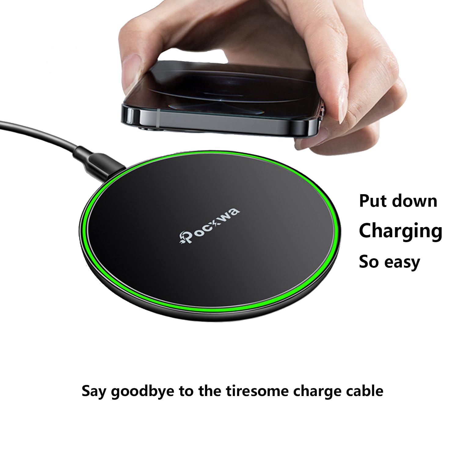 Wireless Charger for Samsung Galaxy S24 Ultra S24+ S23 S23+ S22 S22+ S21 FE S21+ S20 5G S20+ S10 S9 S8 Note 20 10 9 8, iPhone 15 Pro Max 14 Plus 13 Mini 12 11 X XR XS Fast Wireless Charging Pad 2-Pack