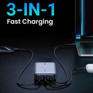 UGREEN 100W 20000mAh Power Bank, Nexode Portable Charger USB C 3-Port PD3.0 Battery Pack Digital Display, for MacBook Pro/Air, iPad, iPhone 15 Pro, Galaxy S24 Ultra, Steam Deck, Dell XPS and More