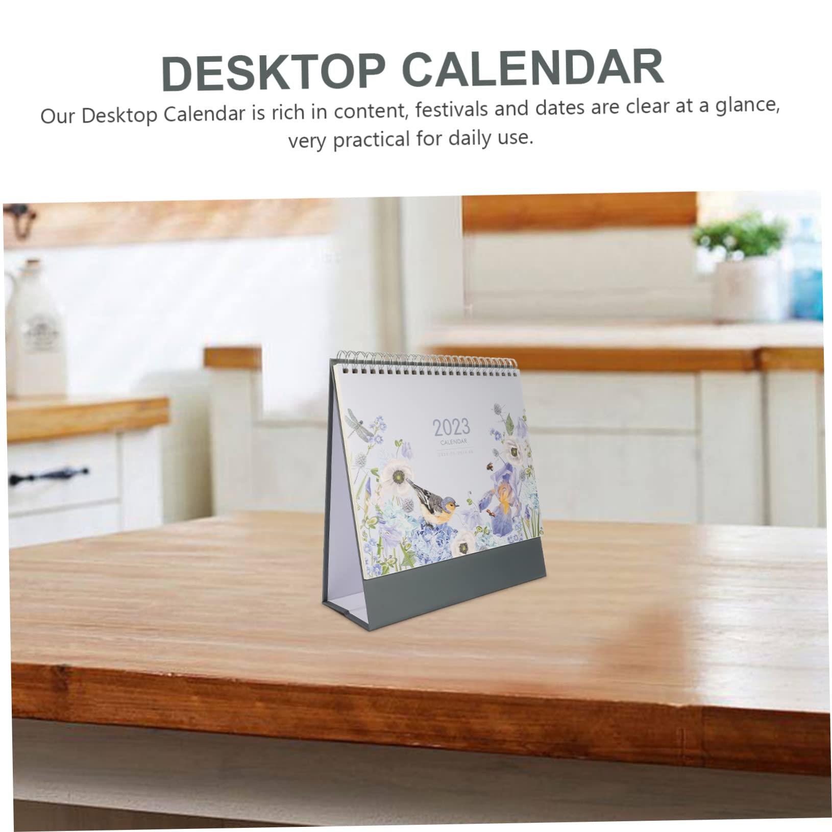 HAPINARY 2pcs 2023 Calendar 2023 Note Calendar Small Tabletop Calendar Table Calendar Flipping Calendar Desk Topper Standup Desks for Office 2023-2024 Calendars Work Tent Vertical Paper