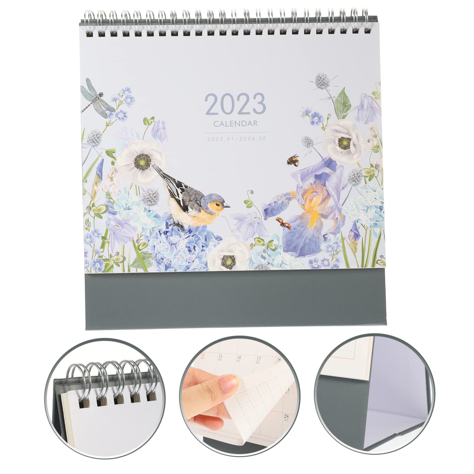 HAPINARY 2pcs 2023 Calendar 2023 Note Calendar Small Tabletop Calendar Table Calendar Flipping Calendar Desk Topper Standup Desks for Office 2023-2024 Calendars Work Tent Vertical Paper