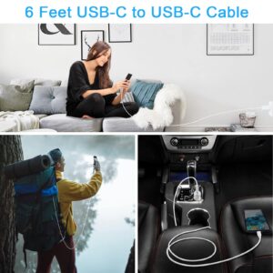 USB C Fast Samsung Charger Box 6ft C to C Cord for Galaxy A14 5G,A15 A25 A13 A54,A24 S24 S23 A03s A53 A23 S22 Ultra S21 S20 A04s Pixel 8 7a 7 Pro 6,20W Wall Android Phone Block Type C Charging Cable