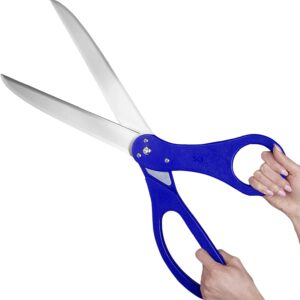 25" blue grand opening scissors – blue giant scissors for ribbon cutting ceremony heavy duty scissors giants ribbon cutting scissors for special events inaugurations and ceremonies
