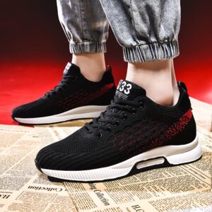 Men’s Sneakers Fashion Lace up Walking Shoes Casual Classic Height Increasing Shoes