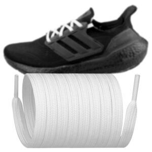 endoto shoelaces replacement flat laces for adidas ultraboost 19/20/21/22/23 1.0/2.0/3.0/4.0/5.0 sneaker shoes(color:white,size:35inch)