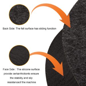 Oval Slow Cooker Heat Resistant Mat for 6-8 Quart, Silicone Countertop Protector Appliance Slider Mat Compatible with Crock-Pot/Elite Gourmet/Hamilton Beach Oval Slow Cooker, Black