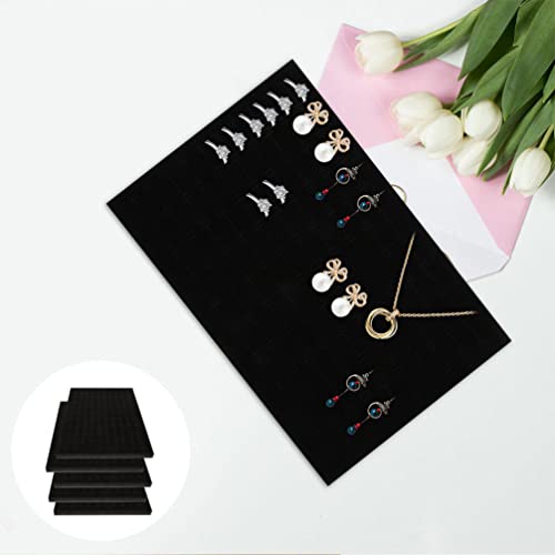 LIFKOME Black Velvet Ring Insert Display Jewelry Storage Box Foam Holder Organizer Ring Organizer for Jewelry Display Trays Jewelry Display Trays Jewelry Display Pad Tray 5pcs