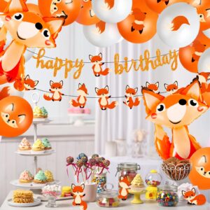 Lenwen 34 Pcs Jungle Animal Party Decorations Cute Animal Birthday Party Supplies Include Farm Animal Theme Banner, Animal Woodland Latex Balloons for Boy Girl Birthday Baby Shower Wedding Graduation