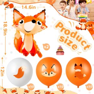 Lenwen 34 Pcs Jungle Animal Party Decorations Cute Animal Birthday Party Supplies Include Farm Animal Theme Banner, Animal Woodland Latex Balloons for Boy Girl Birthday Baby Shower Wedding Graduation