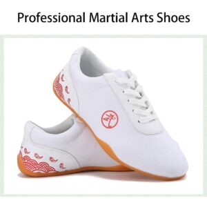 Taekwondo Shoes Martial Arts Sneaker,Ideal for Taekwondo, Karate and Any Martial Art.,White,41