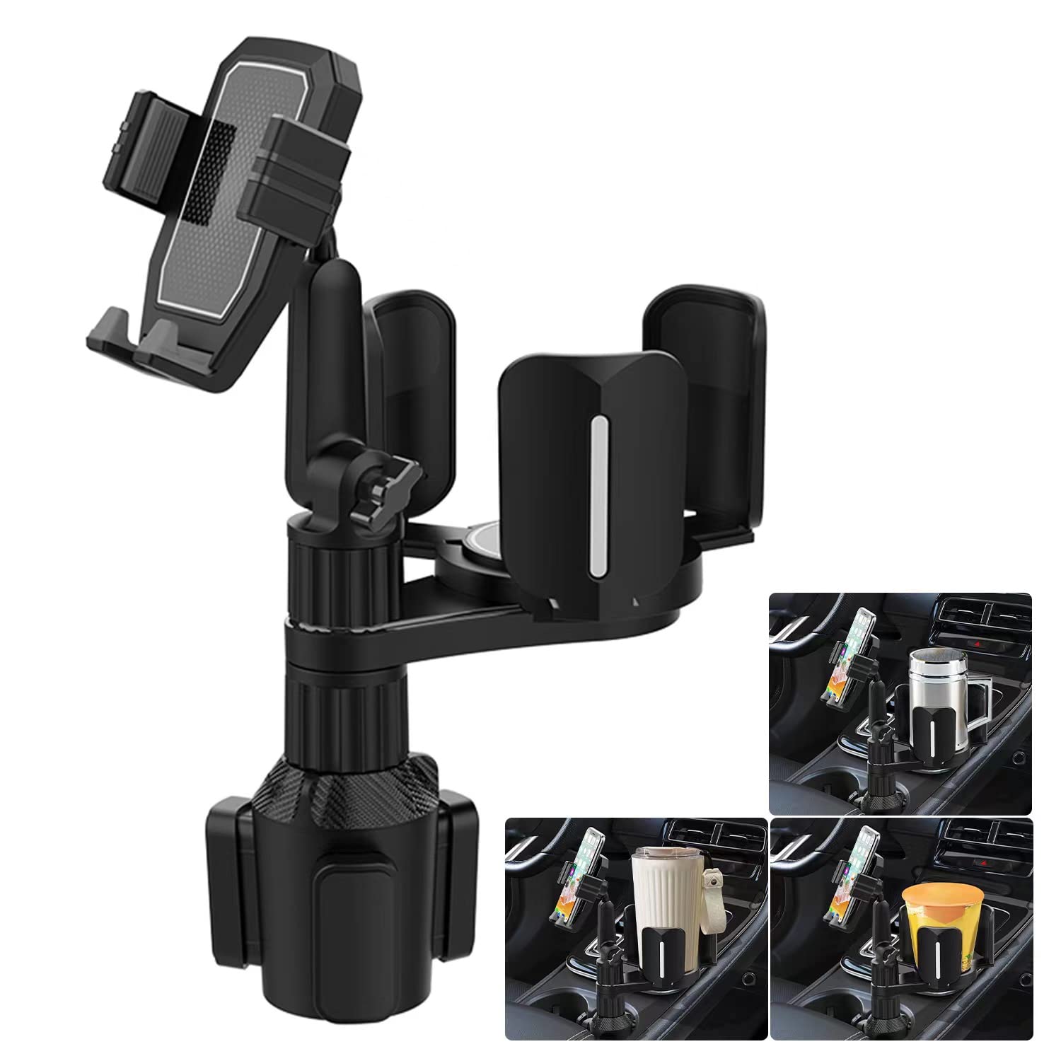 HUMBEST Cup Holder Phone Mount for car ， Phone Mount for car - 360° Rotation Cell Phone Holder car Compatible All Smartphones - Cup Holder Extender for a More Convenient Driving Experience