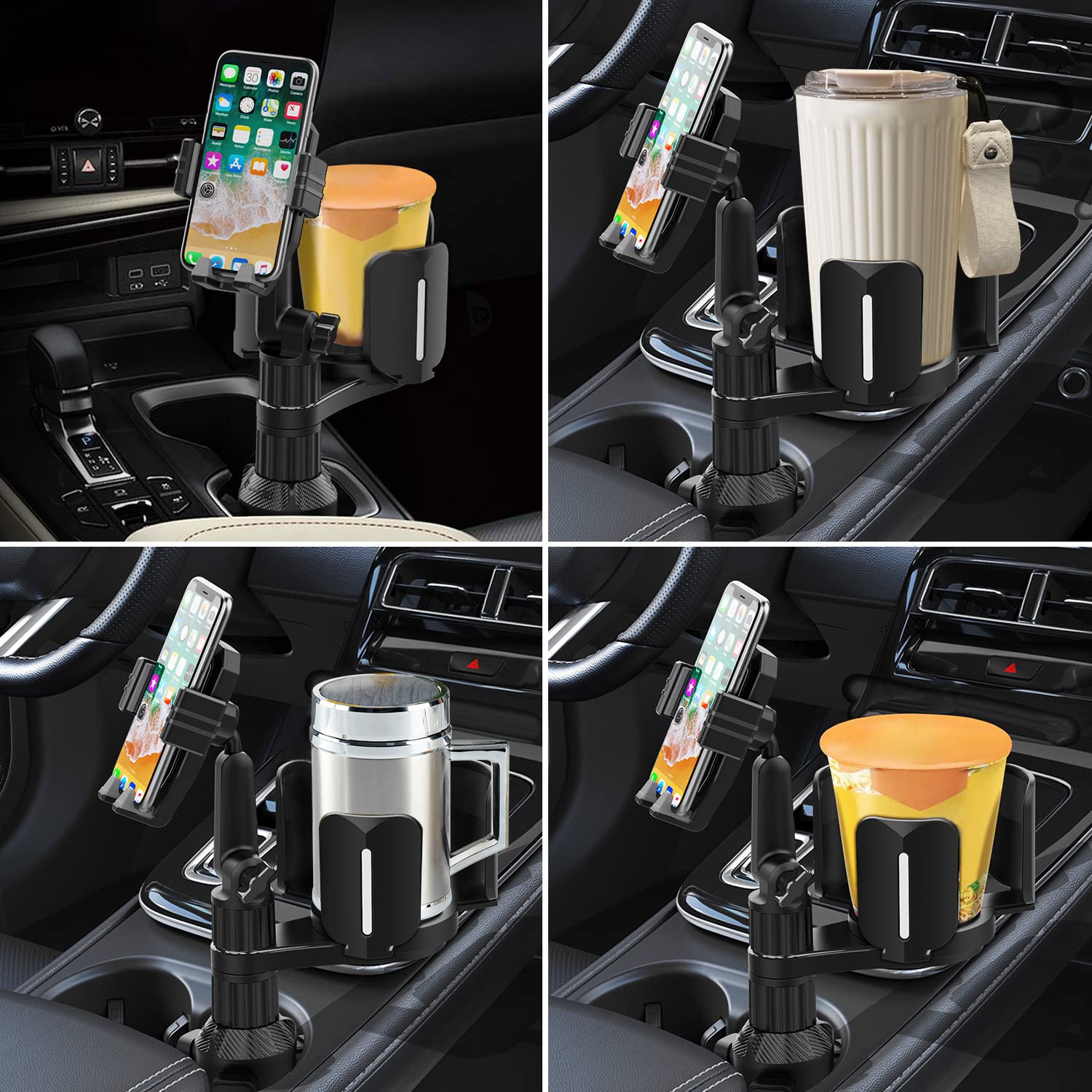 HUMBEST Cup Holder Phone Mount for car ， Phone Mount for car - 360° Rotation Cell Phone Holder car Compatible All Smartphones - Cup Holder Extender for a More Convenient Driving Experience