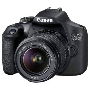 Canon EOS 2000D (Rebel T7) DSLR Camera w/Canon EF-S 18-55mm F/3.5-5.6 Zoom Lens+ Case + 64GB Memory(28pc Bundle)