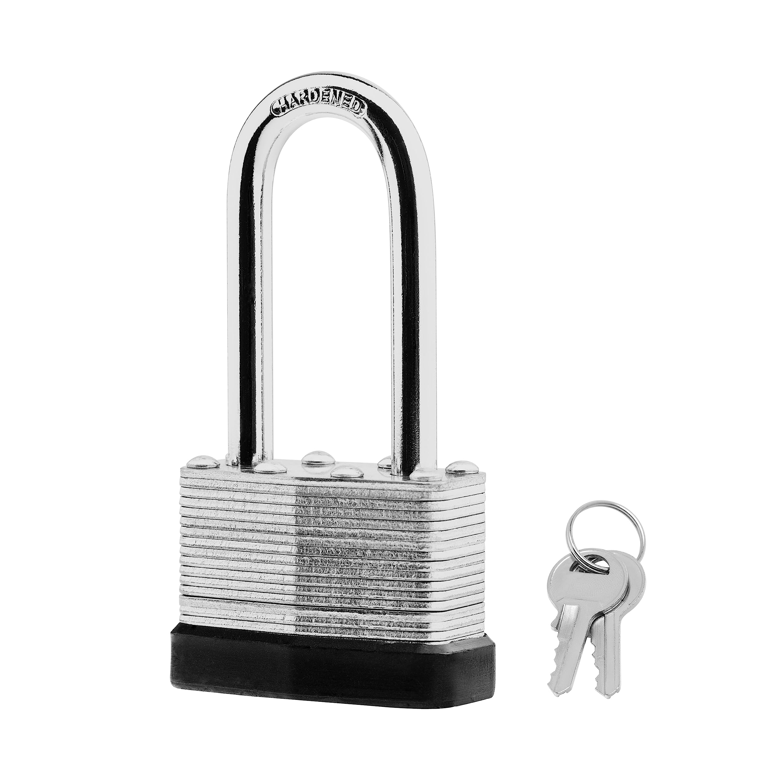 SafiSwords 3-Pack Keyed Alike Laminated Steel Padlocks Keys, 1-3/4" Wide, Heavy Duty Long Pad Lock Set with Same Keys