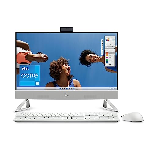 Dell Inspiron 5420 All in One Desktop - 23.8-inch FHD 60 Hz Display, Core i5-1335U, 16GB DDR4 RAM, 1TB SSD, Intel Iris Xe Graphics, Windows 11 Home, 1 Year Premium Support - White