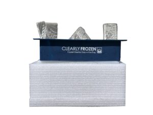 clearlyfrozen high capacity (six 1.3” x 1.3” x 5” ice spears) home clear ice tray/ice maker with multi-size mold design expandable to six 1.3” x 2” x 5” ice slabs.