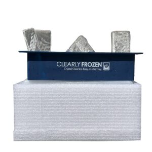 ClearlyFrozen High Capacity (Six 1.3” x 1.3” x 5” Ice Spears) Home Clear Ice Tray/Ice Maker With Multi-Size Mold Design Expandable to Six 1.3” x 2” x 5” Ice Slabs.