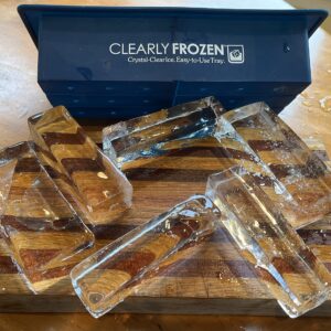 ClearlyFrozen High Capacity (Six 1.3” x 1.3” x 5” Ice Spears) Home Clear Ice Tray/Ice Maker With Multi-Size Mold Design Expandable to Six 1.3” x 2” x 5” Ice Slabs.
