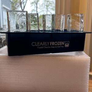 ClearlyFrozen High Capacity (Six 1.3” x 1.3” x 5” Ice Spears) Home Clear Ice Tray/Ice Maker With Multi-Size Mold Design Expandable to Six 1.3” x 2” x 5” Ice Slabs.