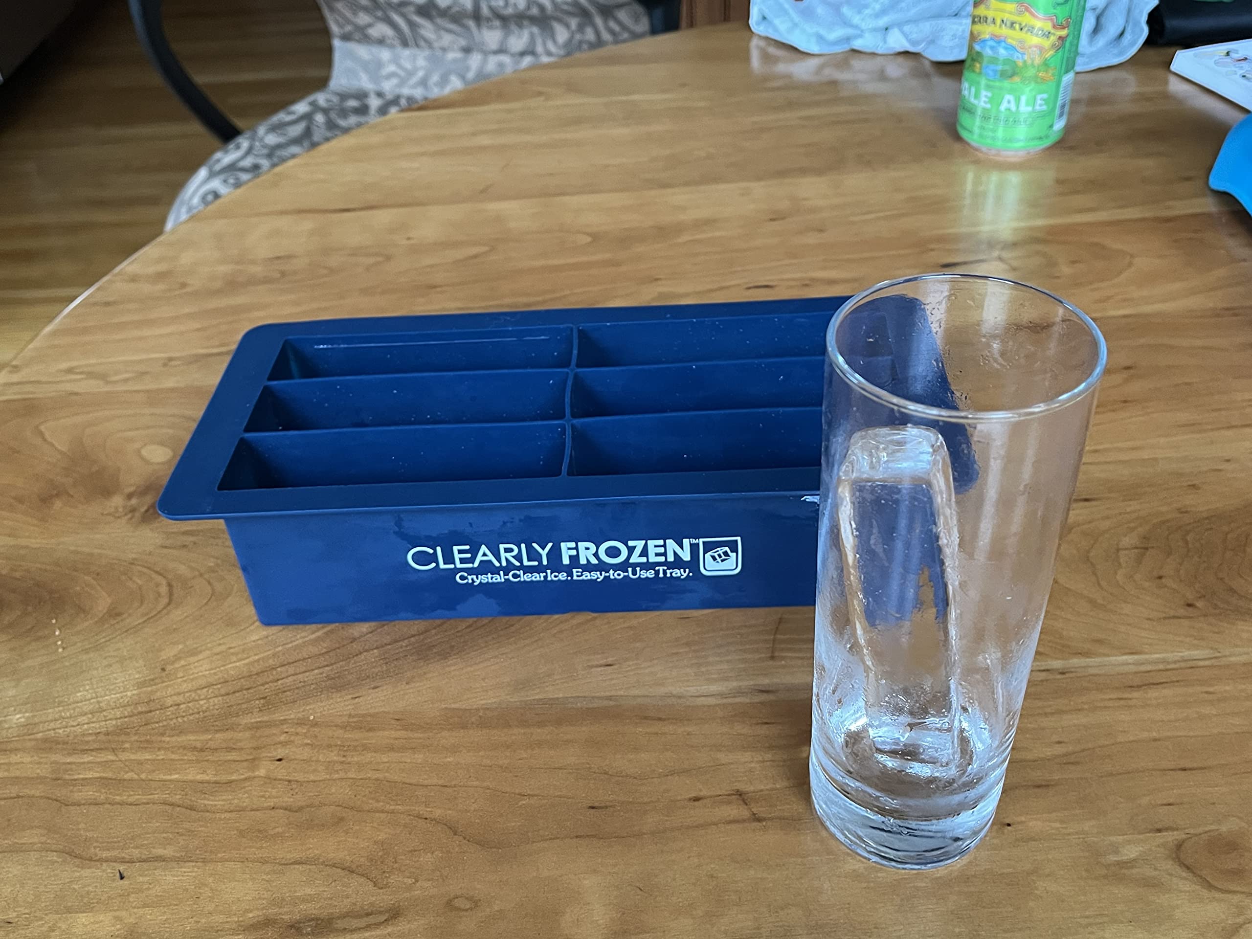 ClearlyFrozen High Capacity (Six 1.3” x 1.3” x 5” Ice Spears) Home Clear Ice Tray/Ice Maker With Multi-Size Mold Design Expandable to Six 1.3” x 2” x 5” Ice Slabs.