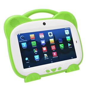 cosiki kids touch tablet, hd 1080p 5500mah 7 inch support wifi 4gb and 32gb children tablet for android 10.0 for girls (green)
