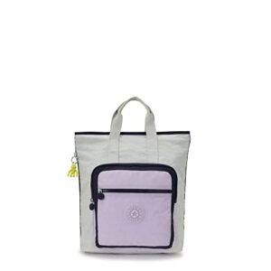 kipling sia 15" laptop tote backpack grey lilac bl