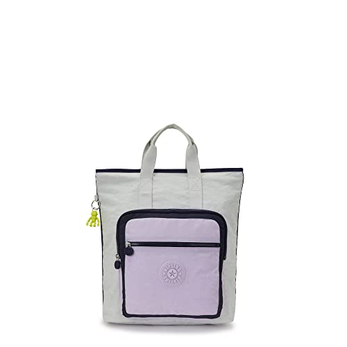 Kipling Sia 15" Laptop Tote Backpack Grey Lilac Bl