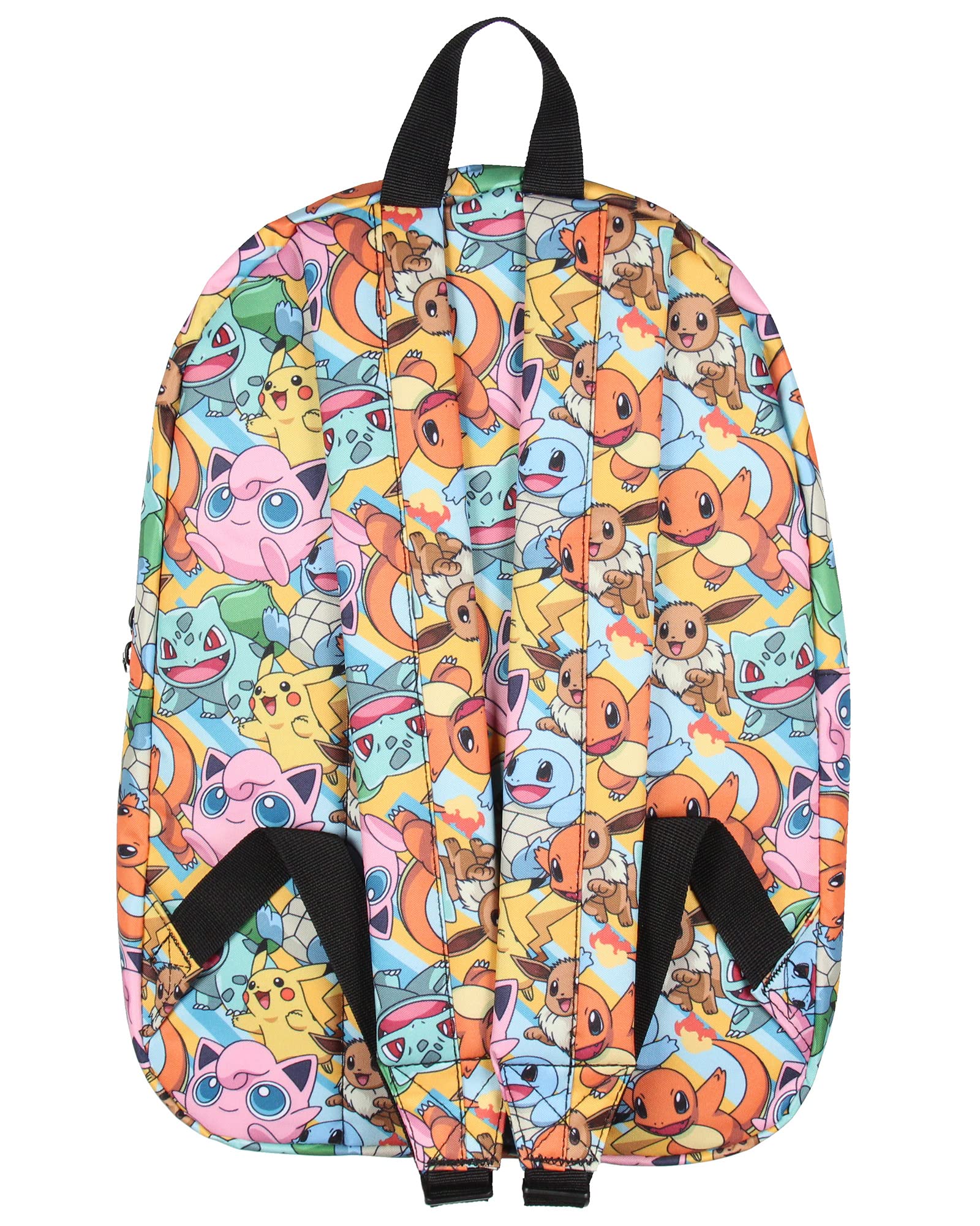 Bioworld Pokemon Backpack Pikachu Squirtle Jigglypuff Eevee Bulbasaur Charmander Laptop School Travel Backpack