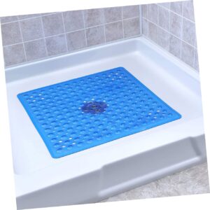 Cabilock Drain Holes Shower Pad Square Bathtub Mat Anti Slip Tub Mat Bathroom Non Slip Shower Mats Outdoor Carpet Suction Cups Traction Shower Mat Shower Bath Mat Foot Pad Floor Suction Pad