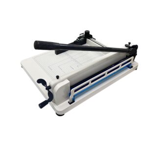 hfs(r) 17" heavy duty guillotine paper cutter - stack paper trimmer-cuts up to 400 sheets