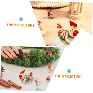 FOYTOKI Japanese Style Animals Statues Home Decors 4pcs Animal Decorations Japanese-Style Glass Crafts Rooster Statue Glass Animal Miniature