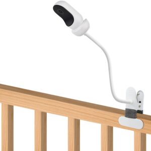 aoztsun baby monitor mount, compatible with owlet cam/duo & other cameras, 15.7in flexible clip, wall mount, metal, adjustable