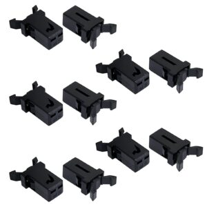 10pcs plastic lid bin latch lock spare repair replacement compatible w/brabantia from 3 to 50 litre touch lid bin car sunglasses holder (black)