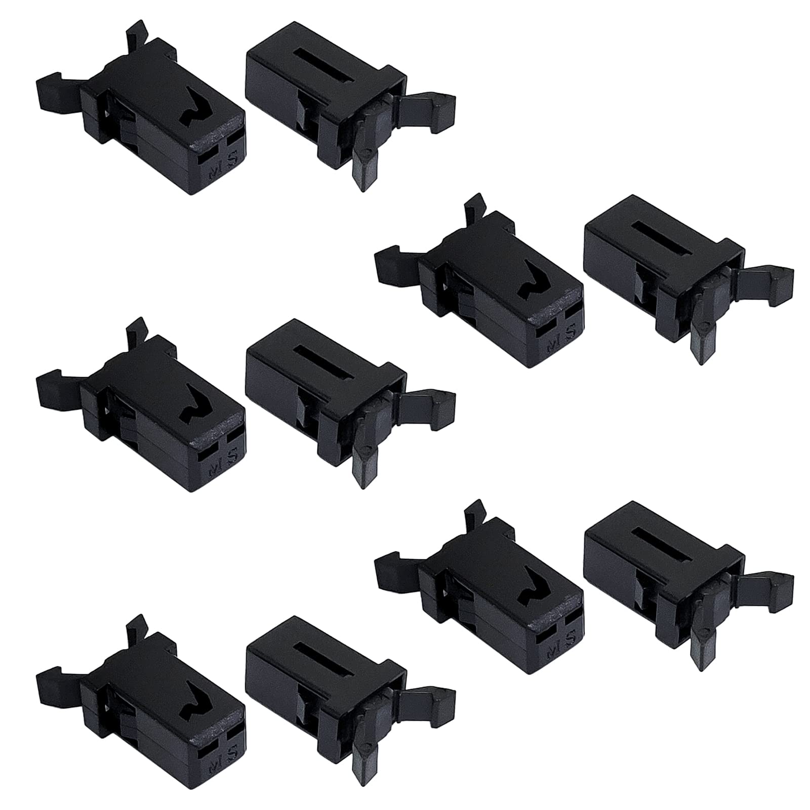 10Pcs Plastic Lid Bin Latch Lock Spare Repair Replacement Compatible w/Brabantia from 3 to 50 Litre Touch Lid Bin Car Sunglasses Holder (Black)