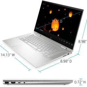 HP Envy X360 15.6" FHD Touchscreen 2-in-1 Laptop 2022, 12th Intel Core i7-1260P, Iris Xe Graphics, 64GB DDR4 2TB SSD, Thunderbolt 4 WiFi 6E Backlit KB FP Reader, Win 11 Home, Stylus Pen, COU 32GB USB