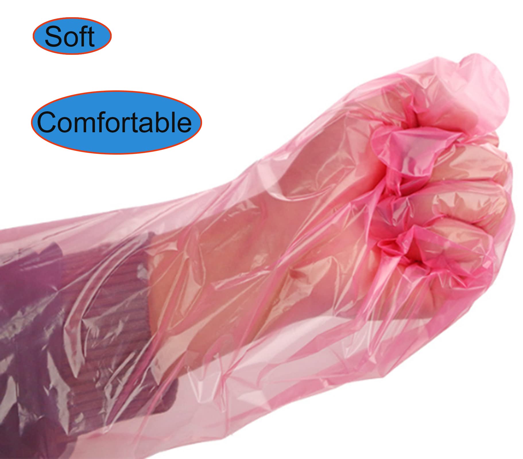 SUCHXNG 100Pcs Disposable Long Arm Gloves, 35.5 Inch Veterinary Insemination Rectal Long Gloves Soft Plastic Film Gloves for Household Cleaning Field Dressing