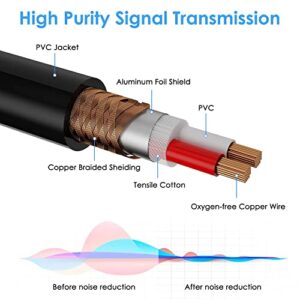 Dacimora 2 Pack 100FT XLR Microphone Cable, Fully Balanced, for Microphone, Mixer, Recording Studio (2Pack,100FT)