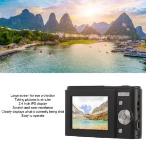 Digital Camera, 1080P HD 2.4 Inch IPS Display Mini Compact Pocket Camera with 16X Zoom, Portable and Rechargeable Video Camera for Adults, Students, Kids, Travel (Star Black)