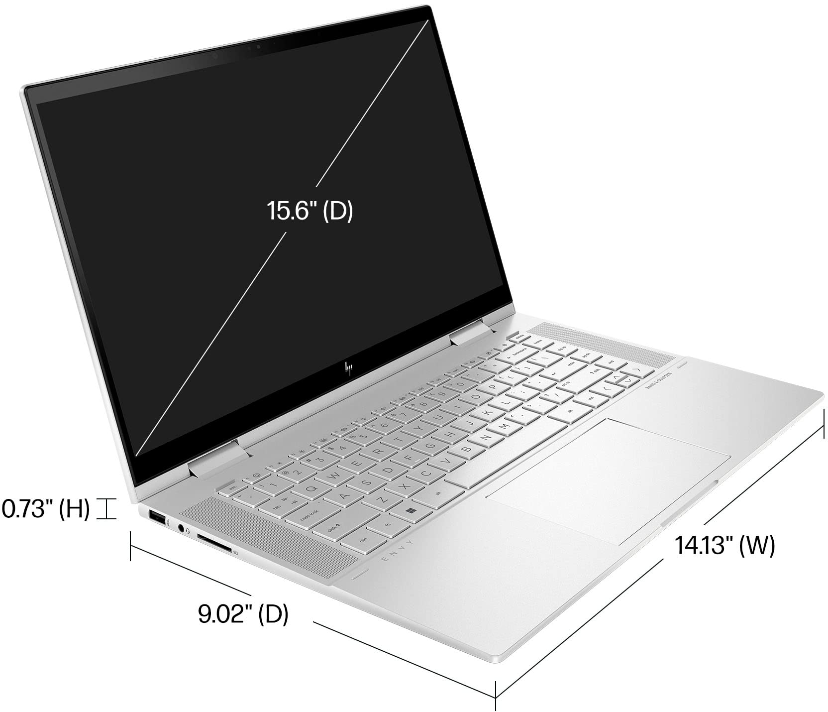 HP Envy X360 (2022) | 15.6" FHD IPS Touchscreen 2-in-1 Laptop 12th Intel Core i7-1255U 10-Core Iris Xe Graphics | 32GB DDR4 1TB SSD Thunderbolt 4 WiFi 6E Backlit Keyboard Win 10 Pro | TLG 32GB USB