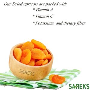 Sareks Premium Dried Apricot 16 oz in Resealable Bag - Unsweetened, Turkish Dry Apricots, Nutrient-Rich Snack with No Added Sugar - Gluten Free- Non-GMO, All Natural