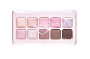 lilybyred mood keyboard eyeshadow palette | soft neutral ash color, long-wearing, glitter, clear watercolor | palette with easy color matching for all | k-beauty (04#cool membership)