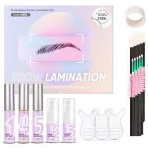 brow lamination kit, at-home professional eyebrow lamination for fuller and thicker brow, 6-8 weeks long lasting results