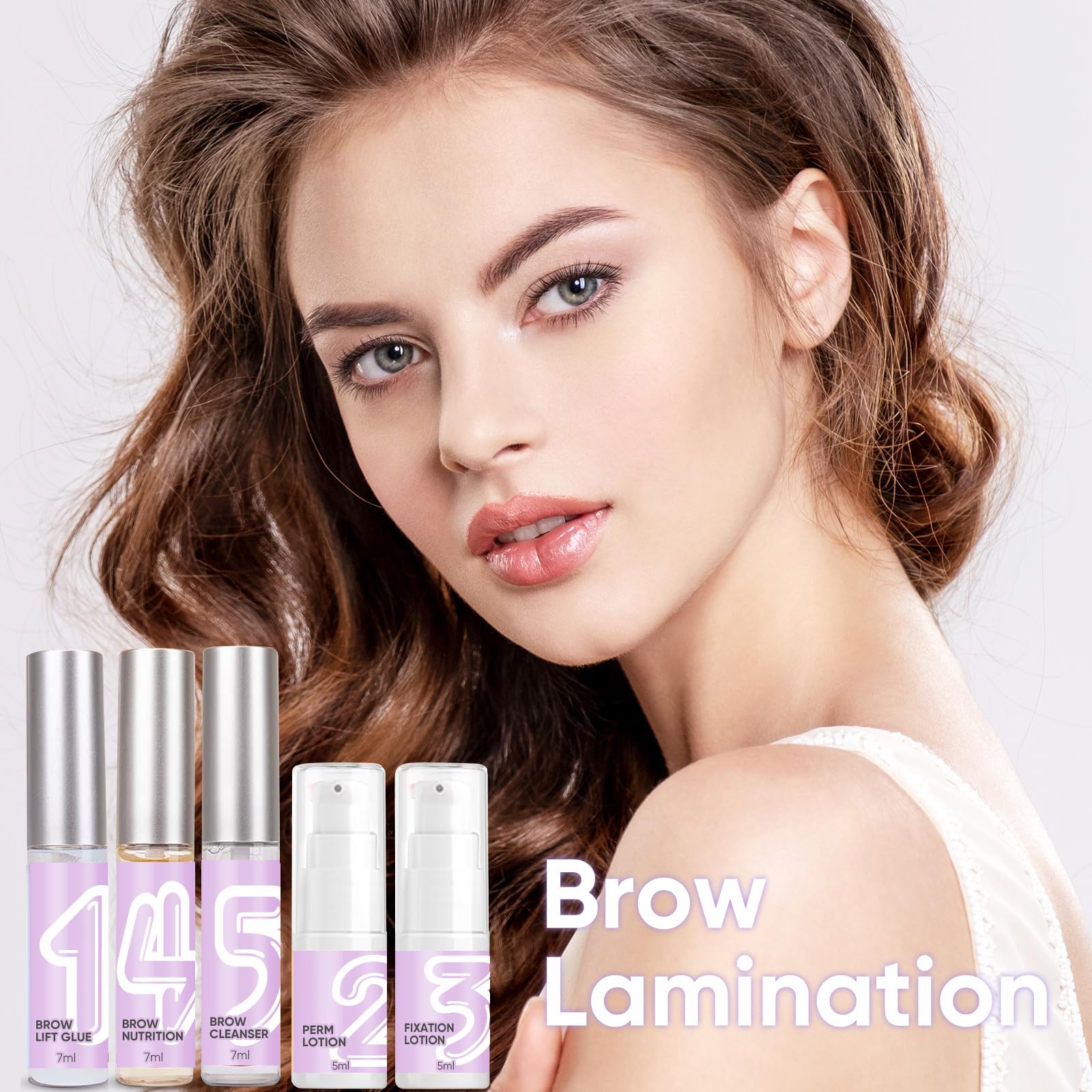 Brow Lamination Kit, At-Home Professional Eyebrow Lamination for Fuller and Thicker Brow, 6-8 Weeks Long Lasting Results