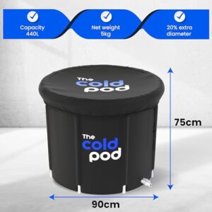 The Cold Pod Ice Bath Tub for Athletes XL: Cold Plunge Tub Outdoor with Cover,116 Gallons Capacity Portable Ice Bath Plunge Pool by The Cold Pod,Easy Install