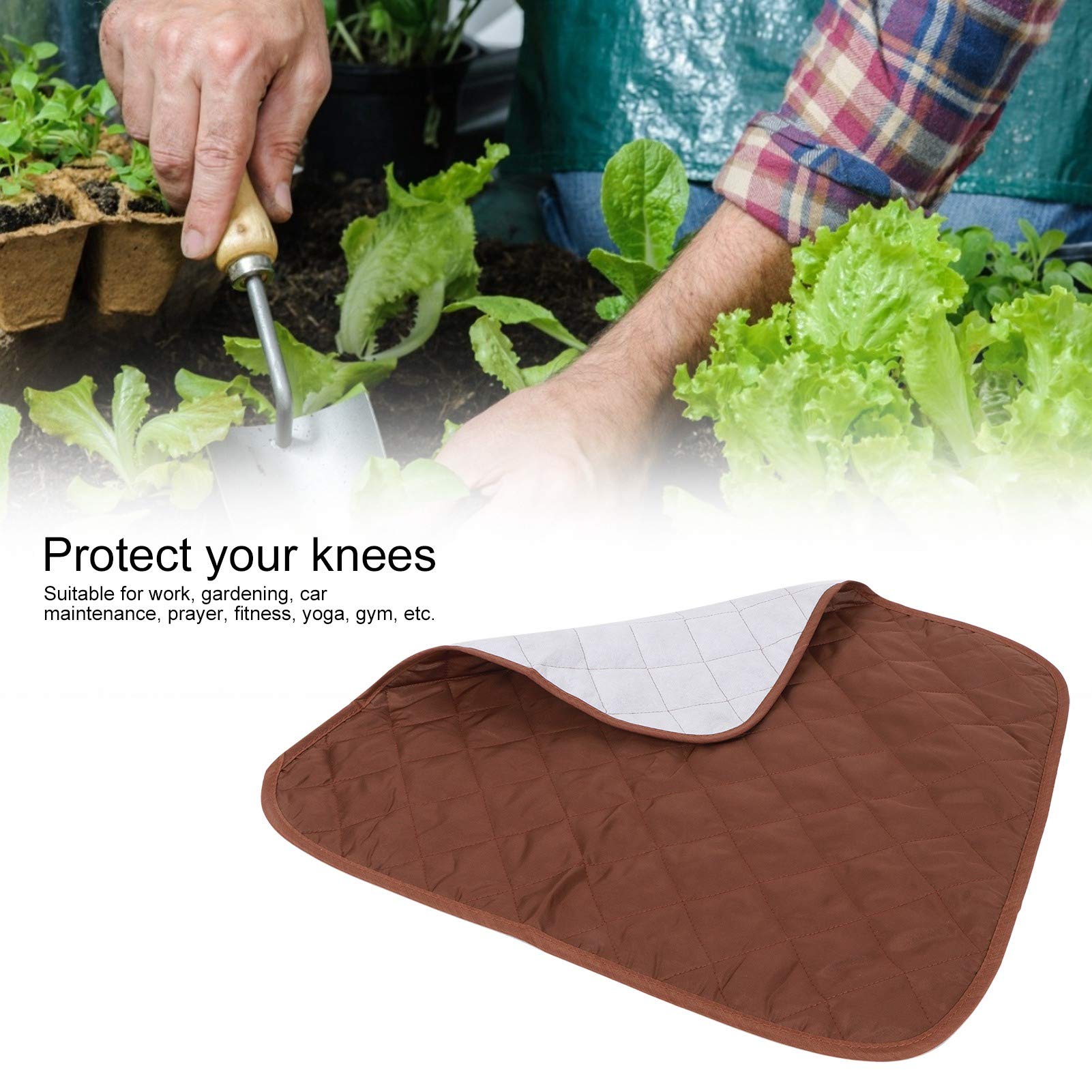 Garden Kneeling Pad Portable Moisture Proof Kneeler Mat Garden Kneeling Cushion Garden Accessory Kneeler Portective Pad for Gardening(Coffee)