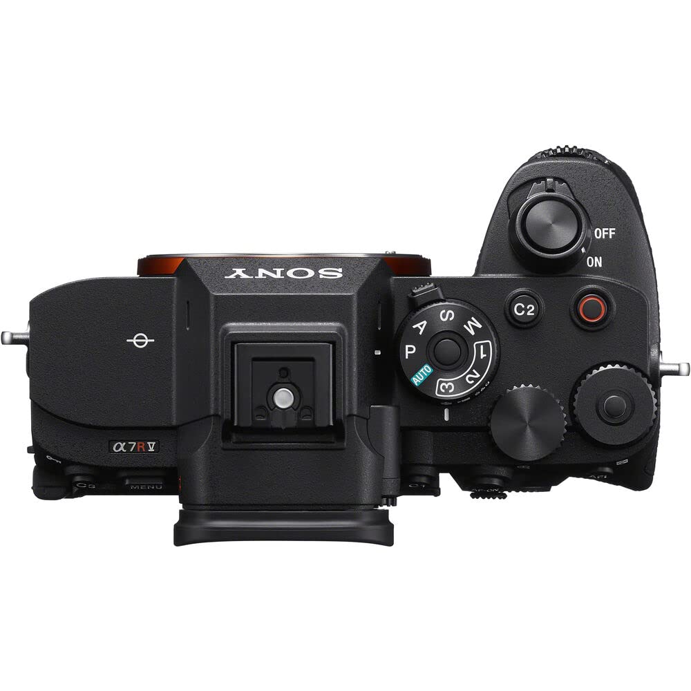 Sony a7R V Mirrorless Camera (ILCE7RM5/B) + 4K Monitor + Headphones + Pro Mic + 64GB Card + Corel Photo Software + Pro Tripod + Bag + NP-FZ100 Compatible Battery + External Charger + More (Renewed)