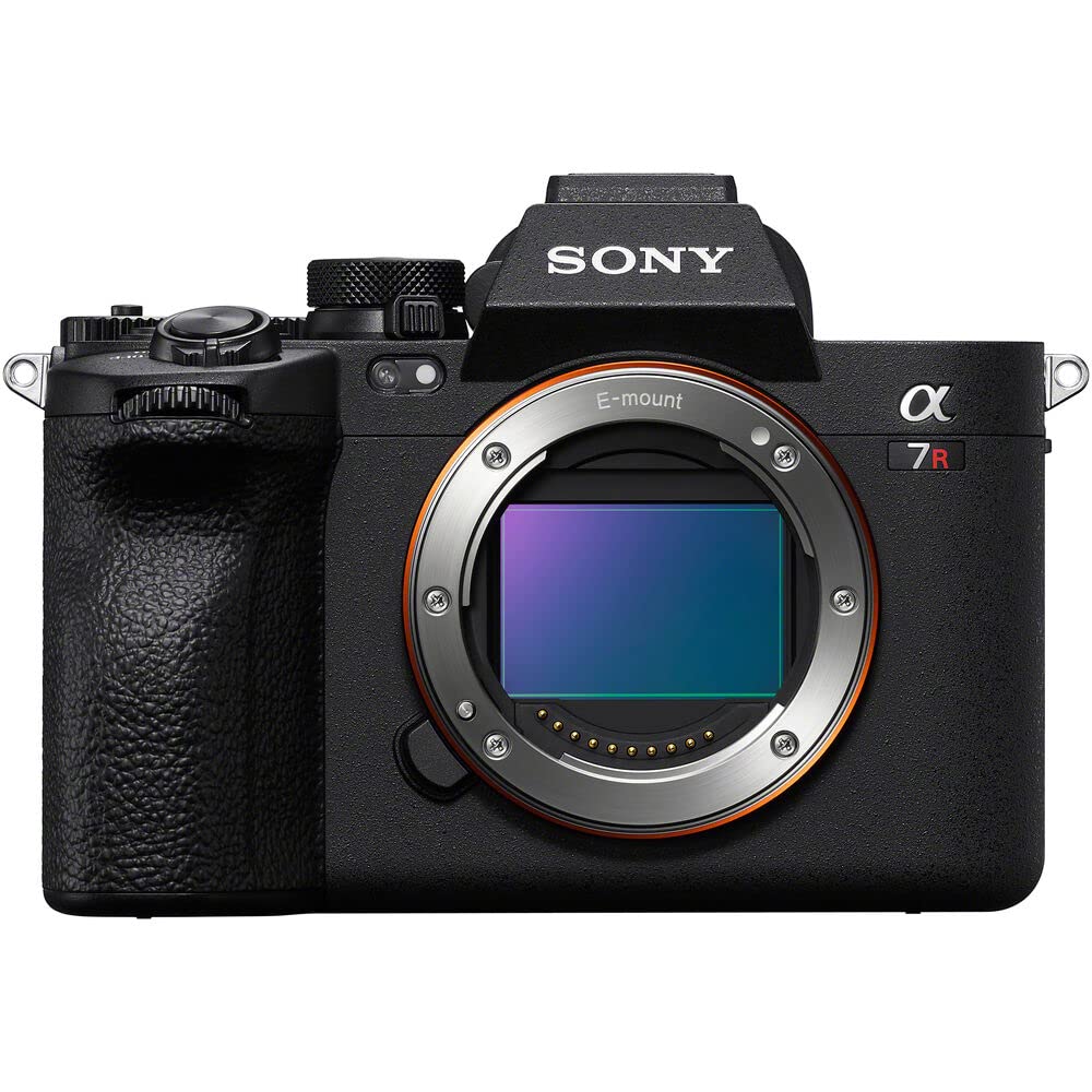 Sony a7R V Mirrorless Camera (ILCE7RM5/B) + 4K Monitor + Headphones + Pro Mic + 64GB Card + Corel Photo Software + Pro Tripod + Bag + NP-FZ100 Compatible Battery + External Charger + More (Renewed)