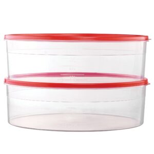 Pie Carrier Cake Storage Clear Container with Red Lid | 10.5" Large Round Plastic Cupcake Cheesecake Muffin Flan Cookie Tortilla Holder Storage Containers Airtight | Pie Keeper Transport Container