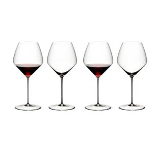 riedel 4-piece veloce pinot noir/nebbiolo wine glass set, 25.8 oz